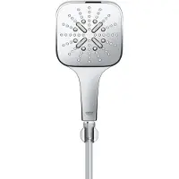 GROHE Set de douche Rainshower SmartActive 130 Cube chrome (3 Types de jets, 9.50 l/min)