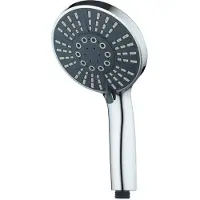 Schutte Douchette à main TOSCANA II, Douche pluie, Pommeau de douche bien-être 5 fonctions, Pommeau de douche, Douche chrome
