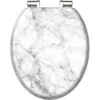 Schutte Abattant de WC en MDF MARMOR STONE, abattant de WC avec mécanisme de fermeture souple