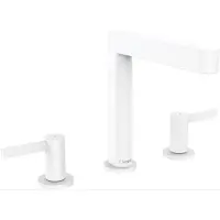 Hansgrohe HG Mélangeur lavabo 3 trous FINORIS 160 avec vidage PO 1 1/4 pouce blanc mat