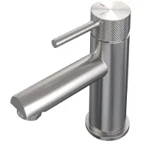 Brauer Brushed Carving Robinet lavabo bas Modèle A - Levier Carving Inox brossé PVD 5-NG-001-HD6