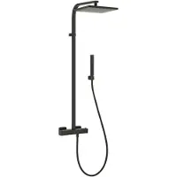 Hak dimy - douches 25x25 cm avec thermostat, mat zwart