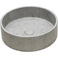 Ideavit Ora Vasque 39x12cm ronde béton concrete beige 290296-D1