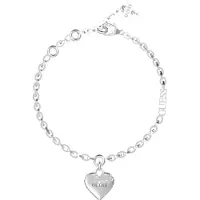 GUESS Falling In Love Bracelet romantique en acier JUBB02229JWRH - Dimensions : 14.5 - 18.5 cm - S, (14.60 cm, Acier inoxydable)