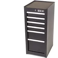 HBM Armoire à outils à 6 tiroirs noire