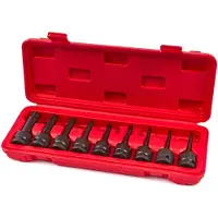 HBM Jeu de 9 pièces de douilles longues Torx avec embout 1/2 inch
