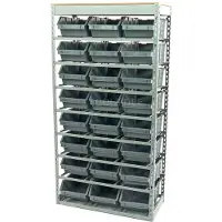 HBM Armoire de rangement, rack de stockage 24 bacs