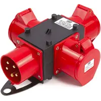 OEM Bloc de distribution électrique à 3 voies 400 volts 16 ampères