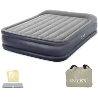 Intex Matelas gonflable Deluxe - Intex - avec pompe intégrée - 203x152x42 cm