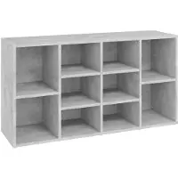 vidaXL Banc à chaussures Gris béton 103x30x55 cm Bois d’ingénierie