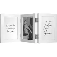 Henzo Cadre photo PIANO 3x 13x18 blanc -