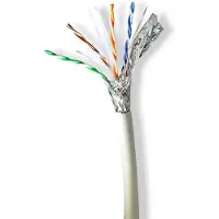 Nedis Réseau Câble Rouleau | CAT6a | Rigide | S/FTP | Cuivre | 100.0 m | Intérieur | Rond | LSZH | Gris | Boîte