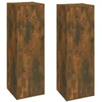 vidaXL Armoires TV 2 pcs. Chêne fumé 30,5x30x90 cm Bois composite