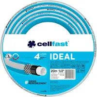 Cellfast Tuyau d'arrosage IDEAL 10-240 Tuyau d'arrosage 20m 4 couches résistant aux UV 27 Bar Bleu