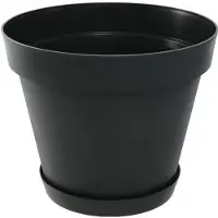 Eda Pot de Plante Circulaire Gris Foncé EDA en Style Toscan - Ø 60 x 47 cm