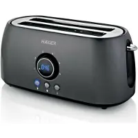 Big Buy Cooking Haeger Future Plus 1400w Grille-pain 2 fentes Noir One Size / EU Plug 220V Noir One Size