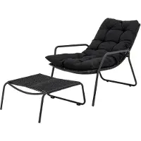 Bloomingville Chaise Boel avec repose-pieds