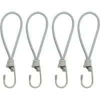 Pricenet Clé pour tente élastique blanche avec crochet 4 pièces sous blister