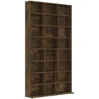 vidaXL Étagère à CD chêne fumé 102x23x177,5 cm Matériau dérivé du bois