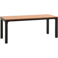 vidaXL Banc de jardin 110 cm acier et WPC brun et noir