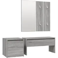 vidaXL Ensemble de meubles de couloir Sonoma gris Bois d'ingénierie