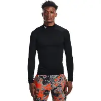 Under Armour ColdGear Armour Compression Mock pour homme, Noir (001)/Blanc, 3X-Large