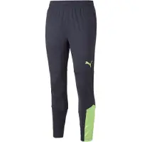Puma Pantalon de sport bleu foncé / jaune fluo