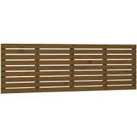vidaXL Tête de lit murale brun miel 206x3x63 cm Pin massif