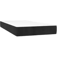 vidaXL Matelas à ressorts ensachés noir 90x190x20 cm velours