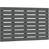 vidaXL Tête de lit murale Gris 81x3x63 cm Pin massif