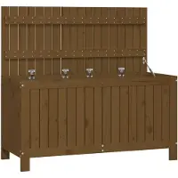 vidaXL Boîte de rangement de jardin Marron miel 115x49x60 cm Bois pin