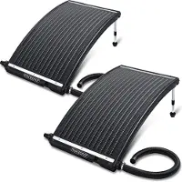 Monzana 2x Panneau de chauffage solaire 110x69x14cm pour piscine