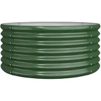 vidaXL Jardinière de jardin Acier galvanisé 80x80x36 cm Vert