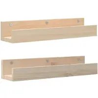 vidaXL Étagères murales 2 pcs 50x12x9 cm Bois de pin massif