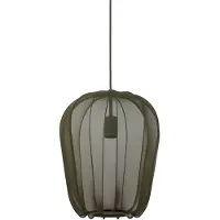 Light & Living - suspension - Plumeria - vert - textile - Ø 34cm - E27 - 2963681