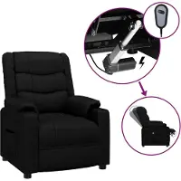 vidaXL Fauteuil relax électrique noir similicuir