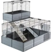 Ferplast Multipla Double Cage Rabbits 107.5x72x96.5 Cm Noir