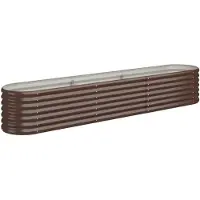 vidaXL Lit surélevé de jardin Acier galvanisé marron
