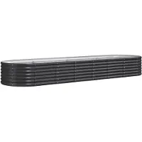 vidaXL -Planungsbox 296x80x36 cm Pulver -beschichteter Stahl -Anthrazit -Verschärfen
