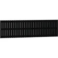 vidaXL Tête de lit murale noire 204x3x60 cm pin massif