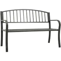 vidaXL Banc de jardin Gris 120 cm Acier
