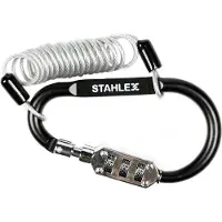 Falko Mousqueton Antivol vélo Antivol pour casque Antivol à combinaison Spirale bakélisée