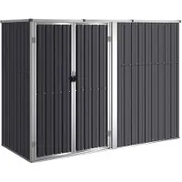 vidaXL Abri de jardin 225x89x161 cm acier galvanisé couleur anthracite