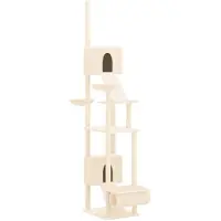 vidaXL Arbre à chat Haut de plafond Crème 277-303 cm