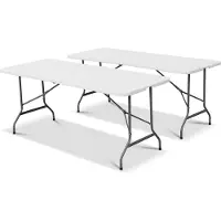 Sweeek Lot De 2 Tables Table De Réception. 180 Cm. Pliables. Avec Poignée De Transport