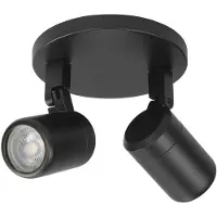 Highlight Moquerie Rain Noir 2 lumières rond