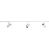 Highlight Jeu de rails monophasés 100cm Cilinder blanc avec 3 taches