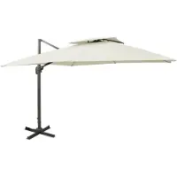 vidaXL Parasol ampli avec aération 300x300 cm sable