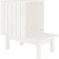 vidaXL Maison pour chats Blanc 60x36x60 cm Pin massif