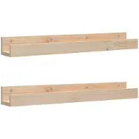 vidaXL Étagères murales 2 pcs 80x12x9 cm Bois de pin massif
